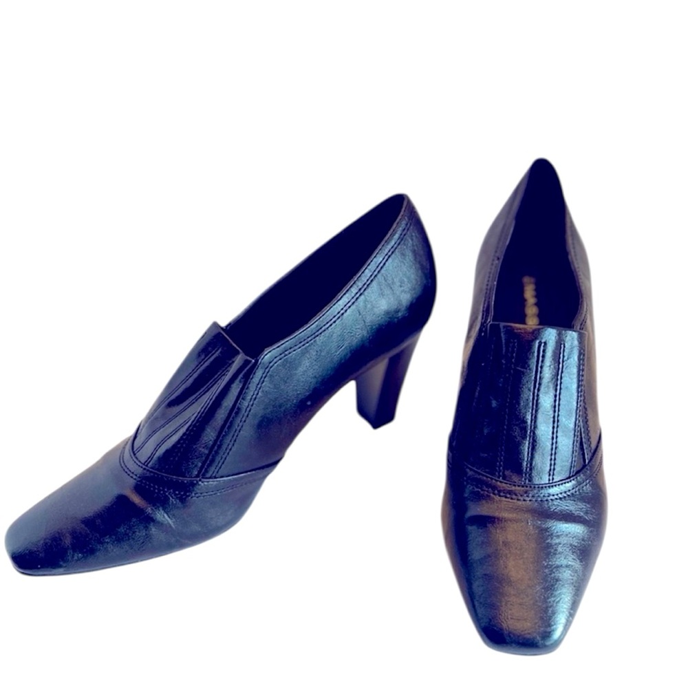 Black Leather Booties by Massini.  Size = 8.5.
